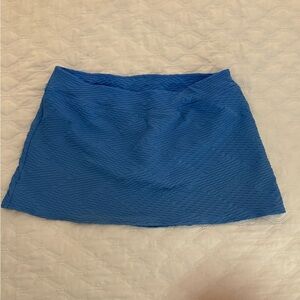 Lands’ End Womens Caribbean Blue Swim Skirt Bottom (textured) lined Size 12
